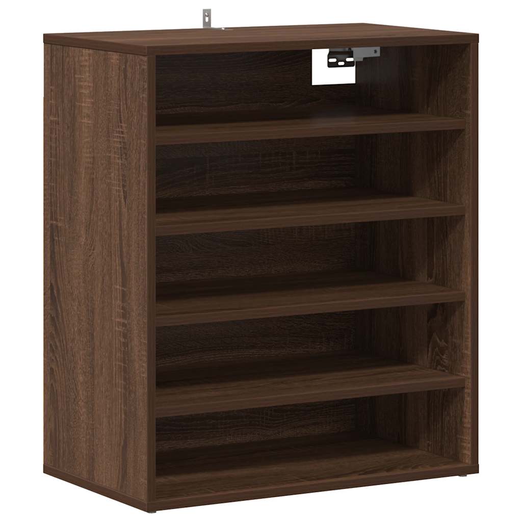 Skohylle brun eik 60x35x70 cm konstruert tre