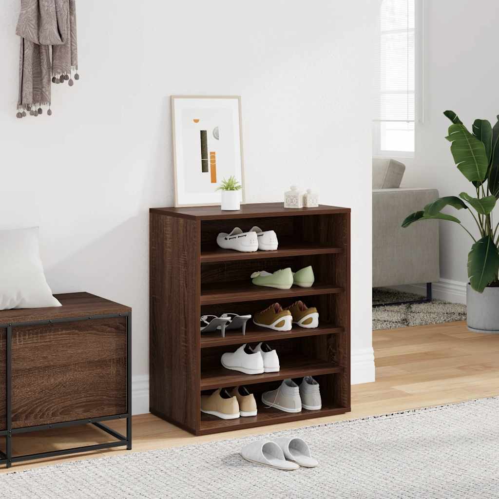 Skohylle brun eik 60x35x70 cm konstruert tre