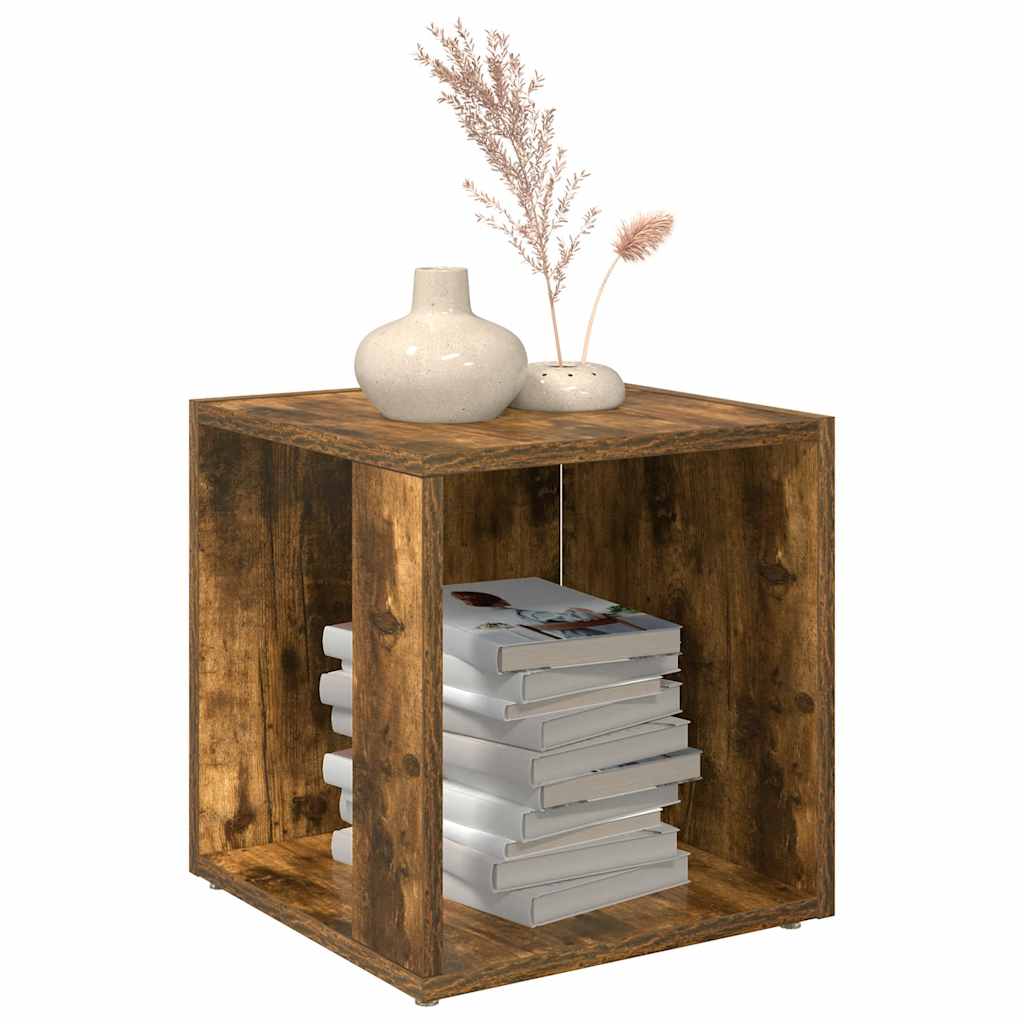 Sidebord røkt eik 33x33x34,5 cm konstruert tre