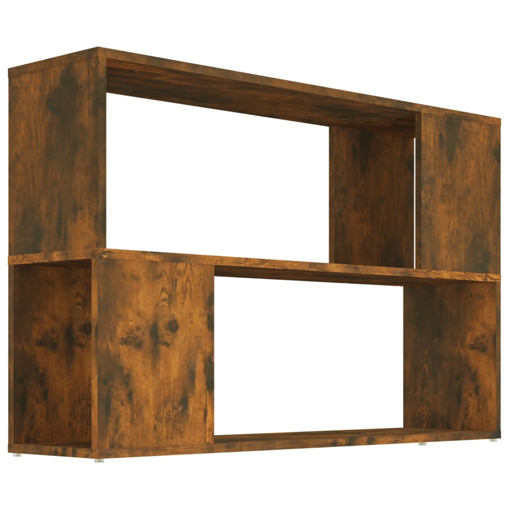 Bokhylle røkt eik 100x24x63 cm konstruert tre