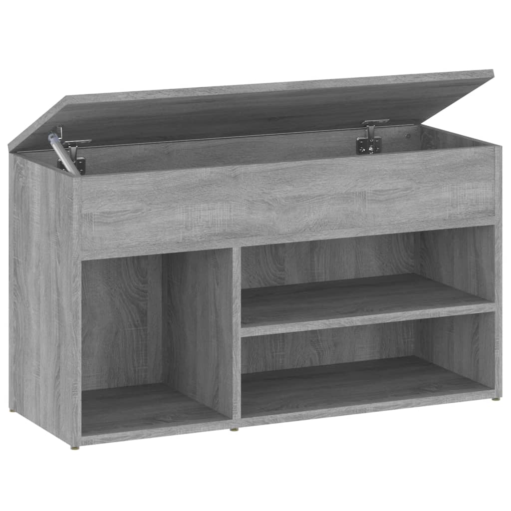 Skobenk grå sonoma 80x30x45 cm konstruert tre