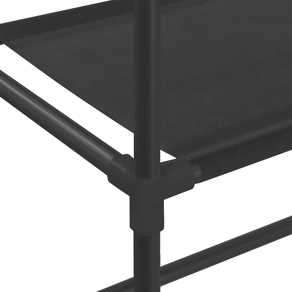 Oppbevaringsstativ 2 hyller toalett svart 53,5x28x143 cm jern