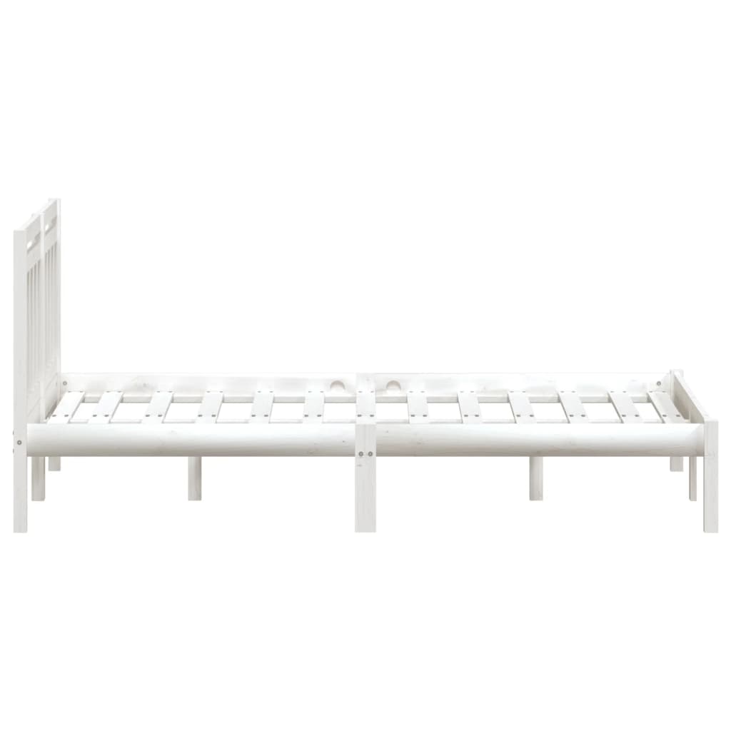 Sengeramme hvit 135x190 cm Double heltre