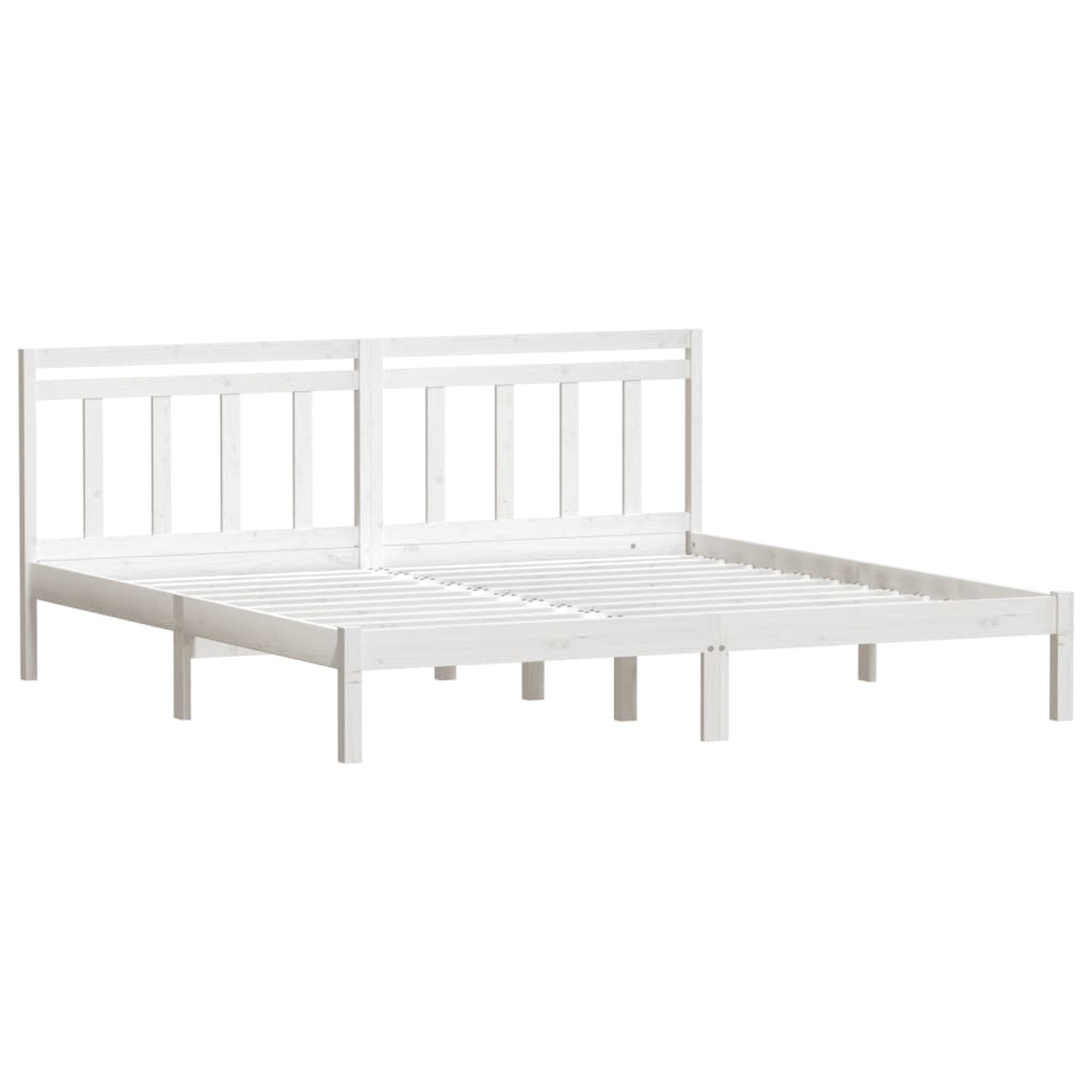 Sengeramme hvit heltre furu 160x200 cm
