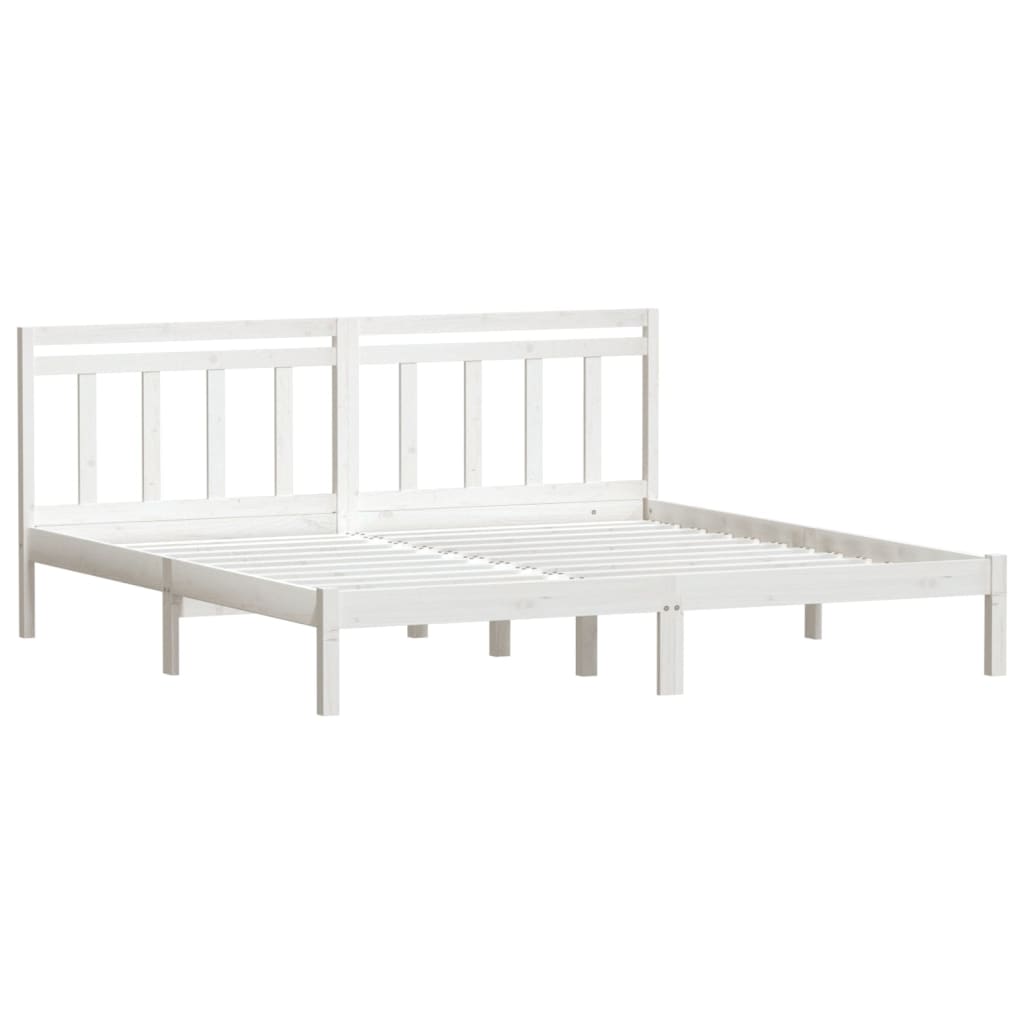 Sengeramme hvit 180x200 cm Super King heltre