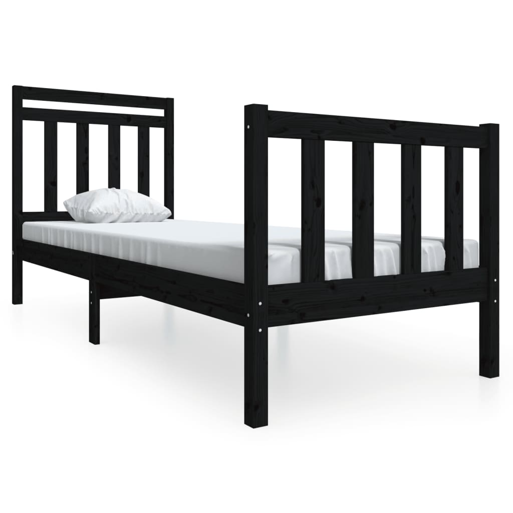 Sengeramme svart 75x190 cm Small Single heltre
