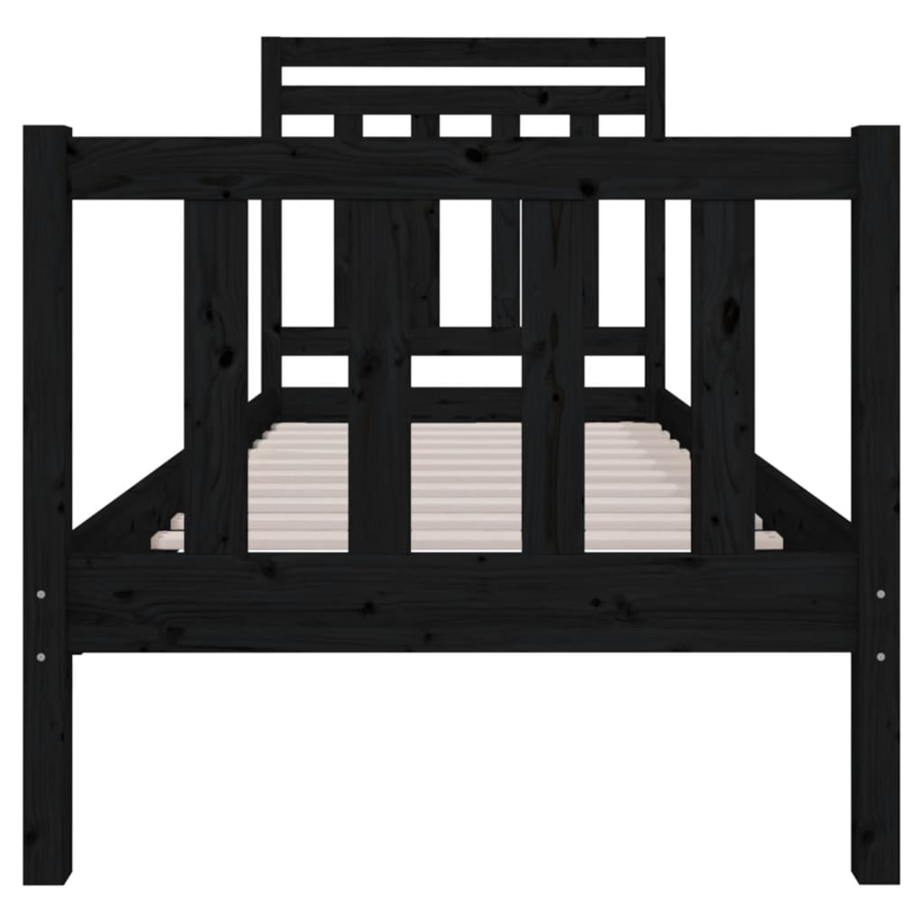 Sengeramme svart 75x190 cm Small Single heltre