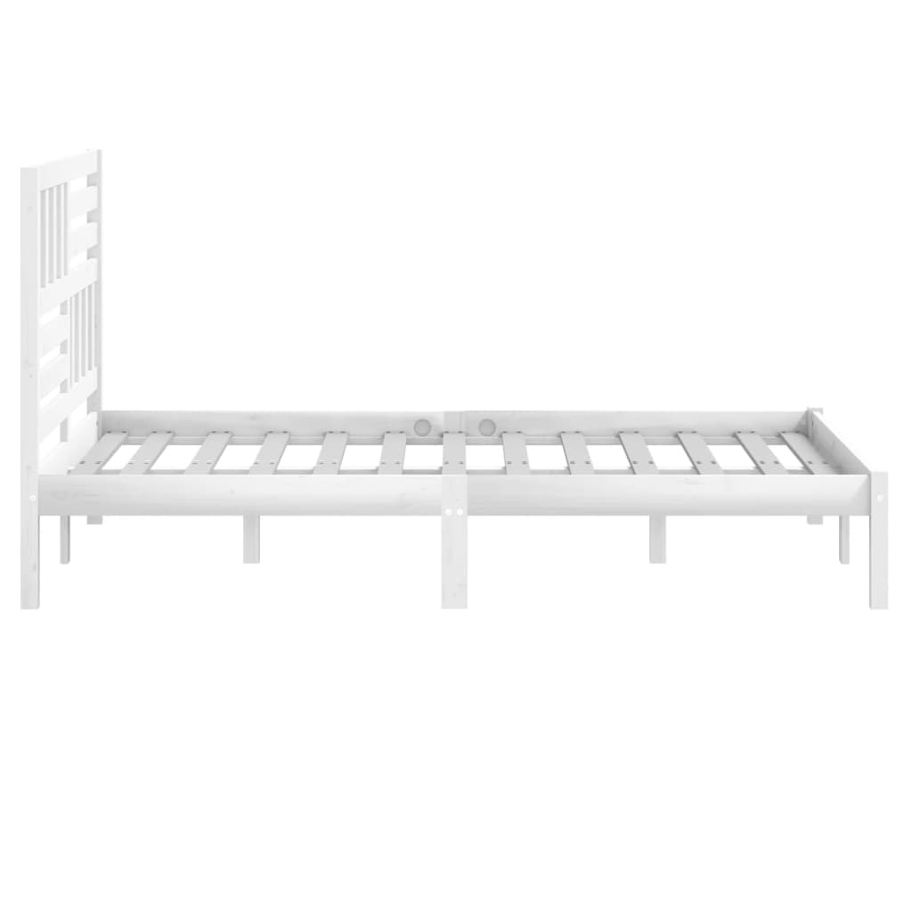 Sengeramme hvit heltre furu 140x200 cm