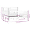 Sengeramme 150x200 cm King Size heltre