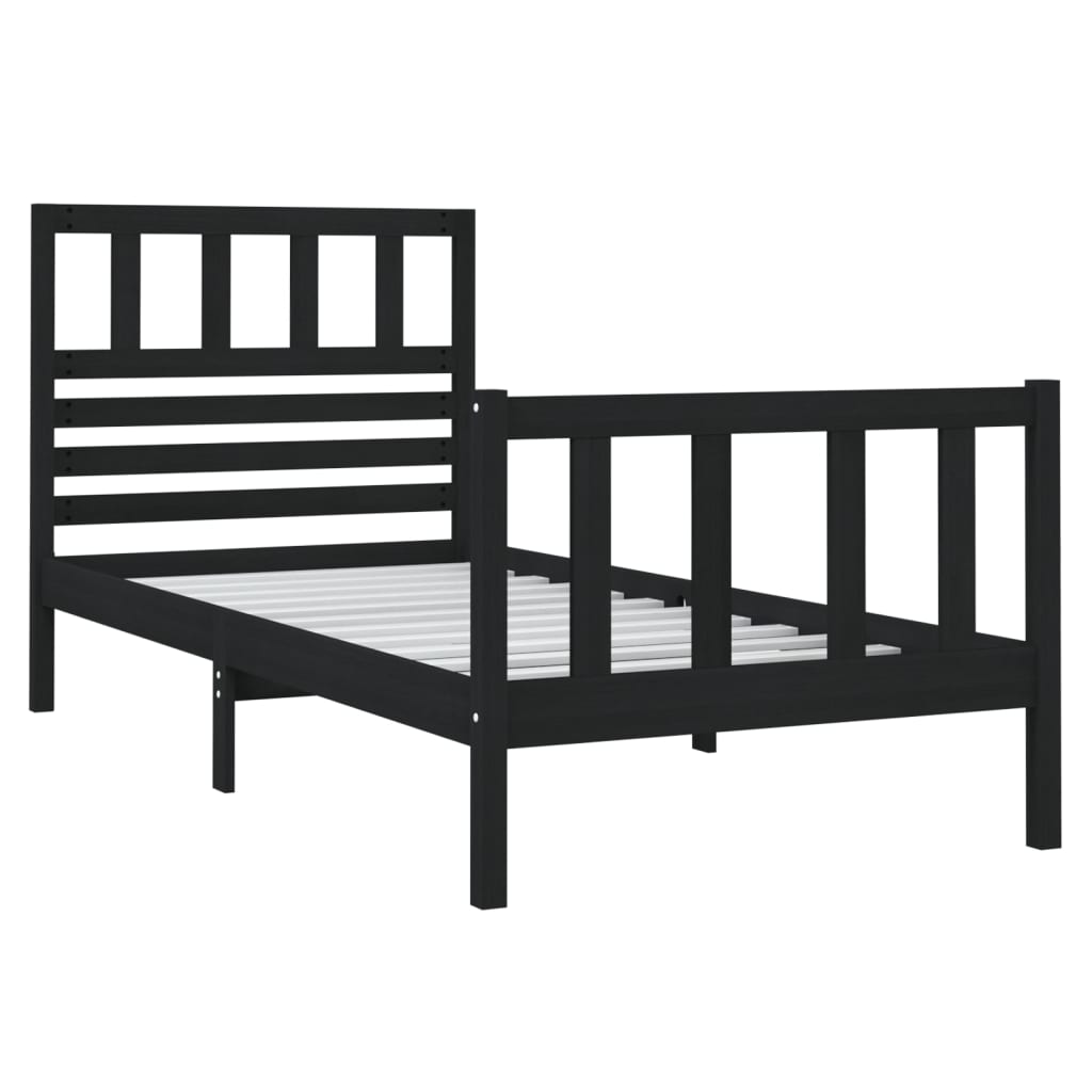 Sengeramme svart 75x190 cm Small Single heltre