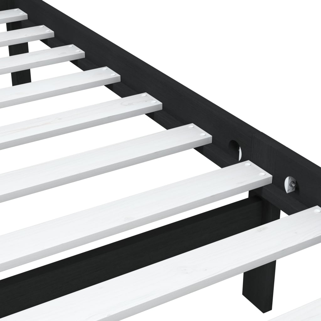 Sengeramme svart 75x190 cm Small Single heltre