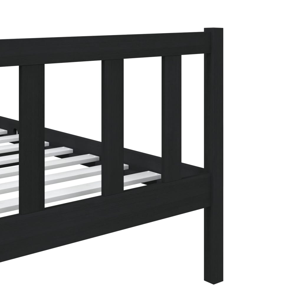 Sengeramme svart 75x190 cm Small Single heltre