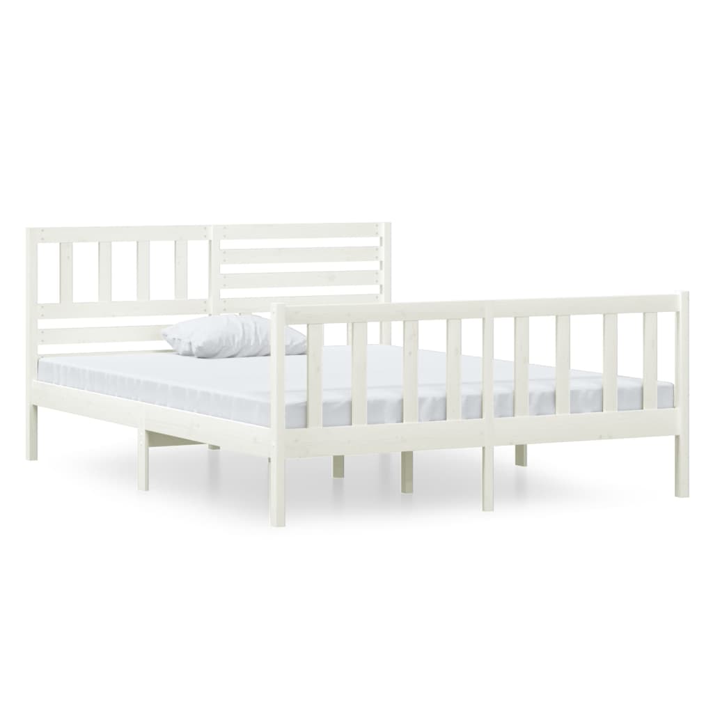 Sengeramme hvit 120x190 cm Small Double heltre