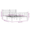 Sengeramme hvit 120x190 cm Small Double heltre