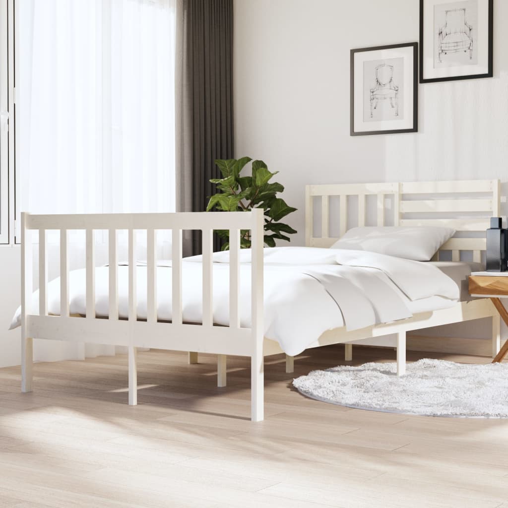 Sengeramme hvit 120x190 cm Small Double heltre