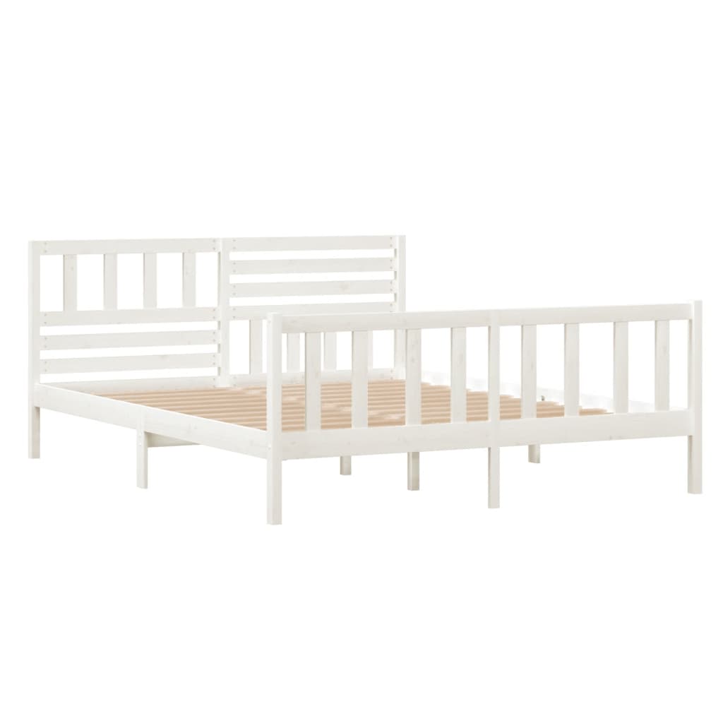 Sengeramme hvit heltre 120x200 cm