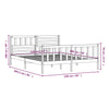 Sengeramme hvit heltre 120x200 cm