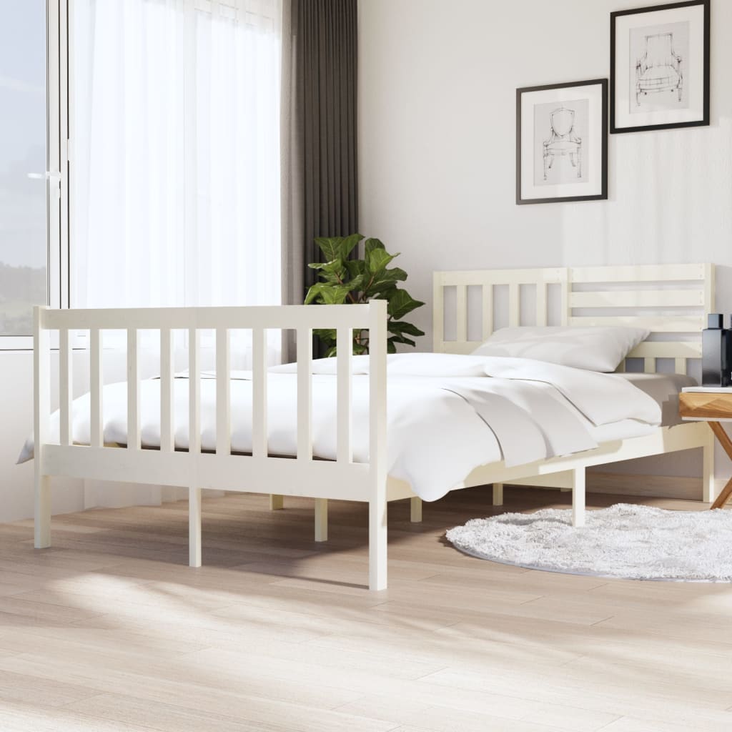Sengeramme hvit heltre 120x200 cm