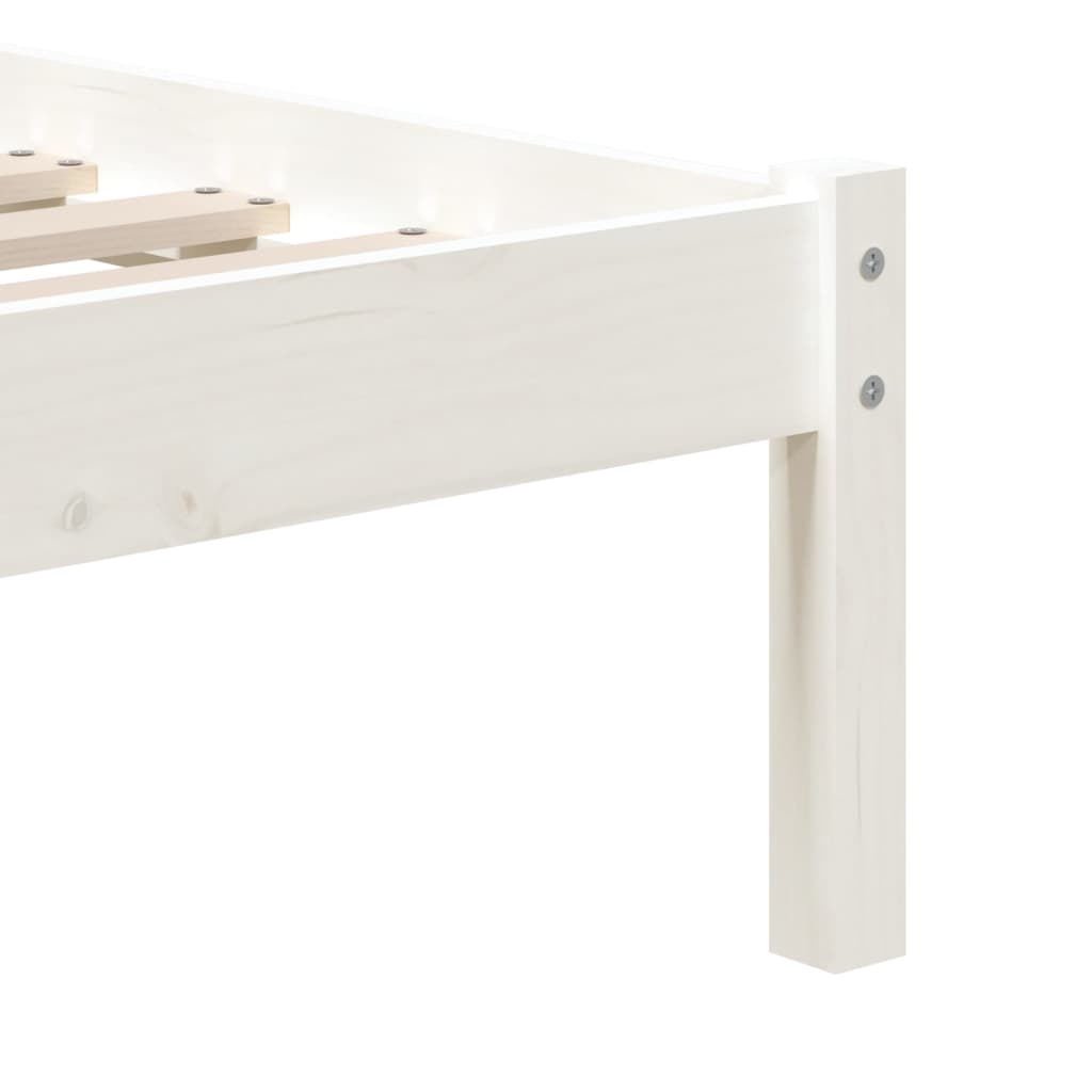 Sengeramme hvit 90x190 cm Single heltre