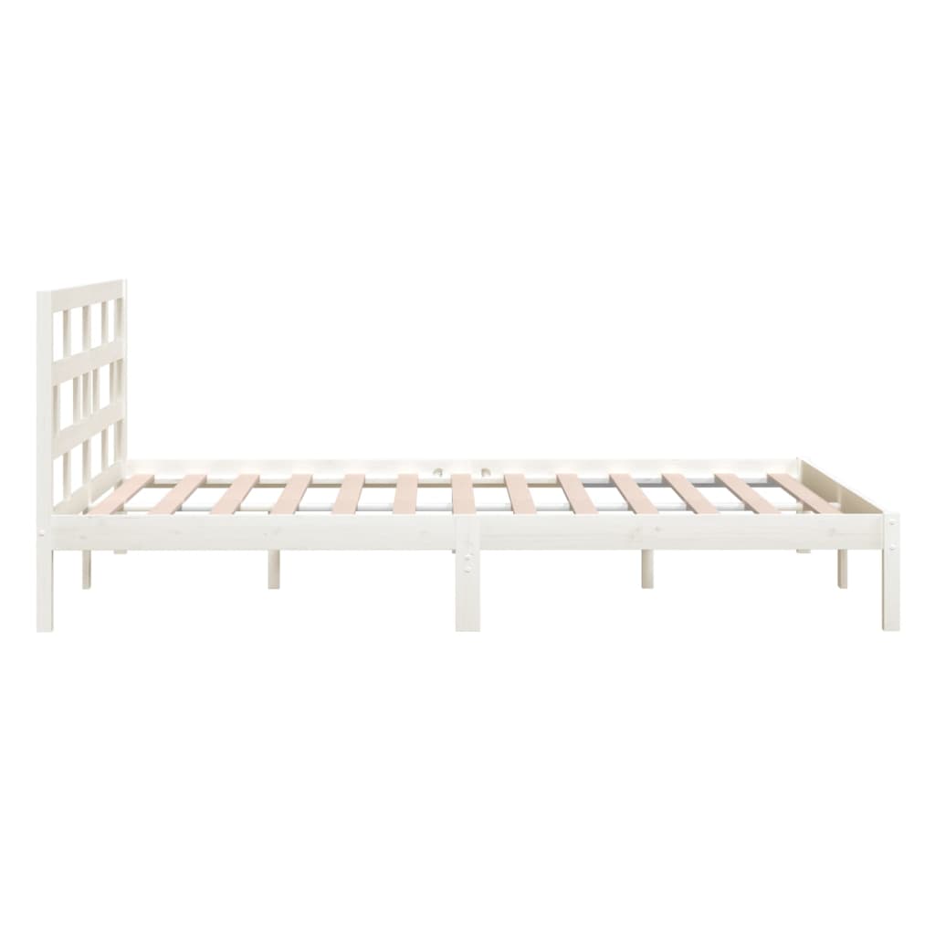 Sengeramme hvit heltre furu 140x190 cm