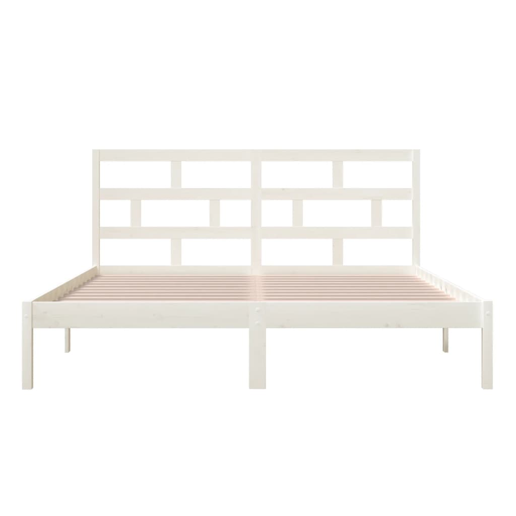 Sengeramme hvit heltre furu 160x200 cm