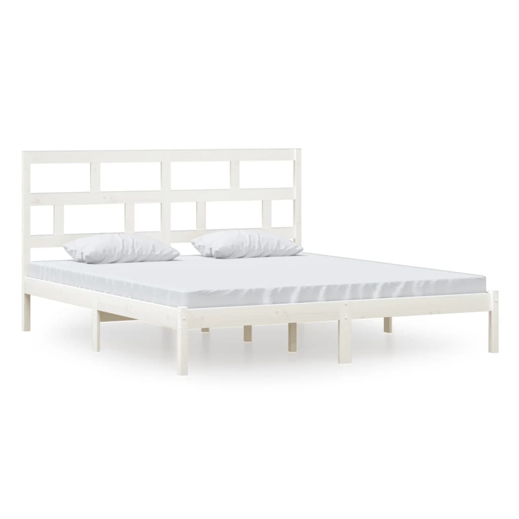 Sengeramme hvit 180x200 cm Super King heltre