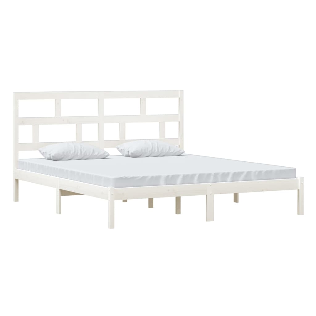Sengeramme hvit 180x200 cm Super King heltre