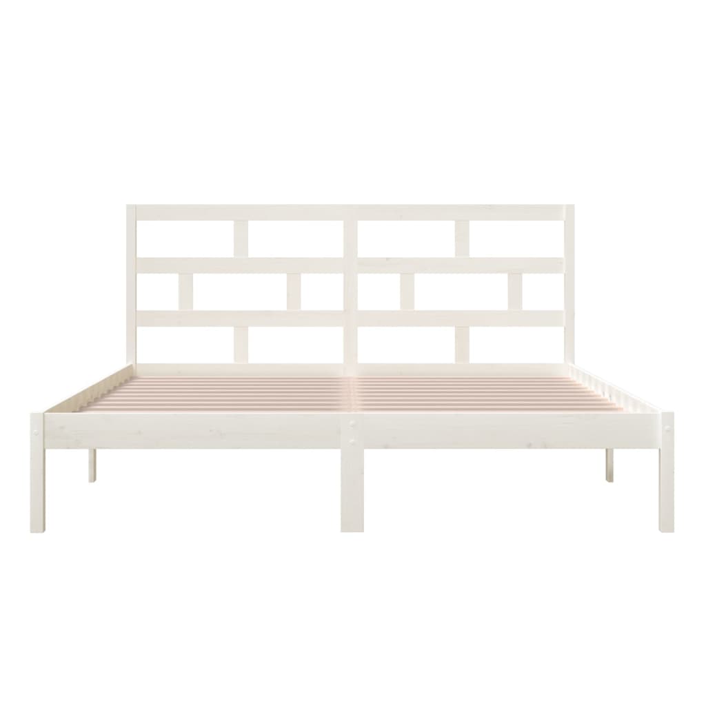 Sengeramme hvit 180x200 cm Super King heltre