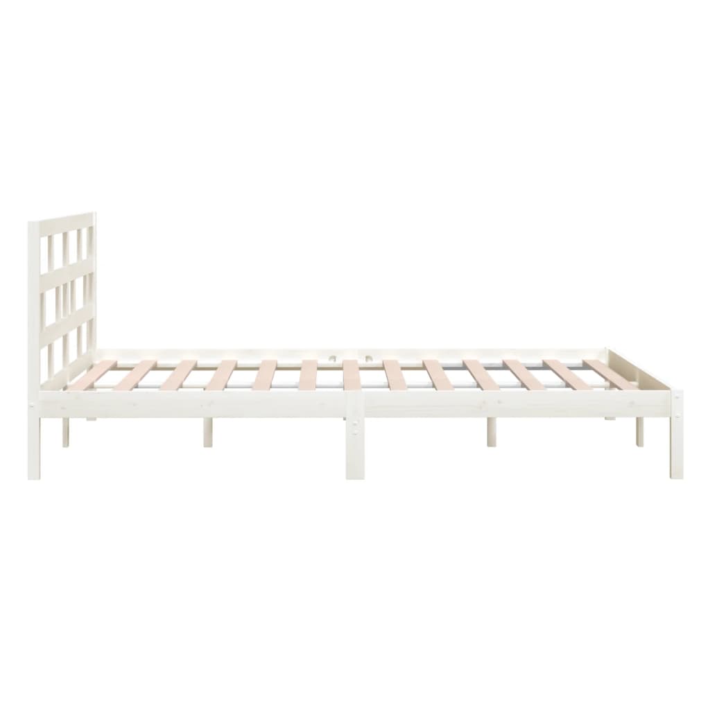 Sengeramme hvit 180x200 cm Super King heltre