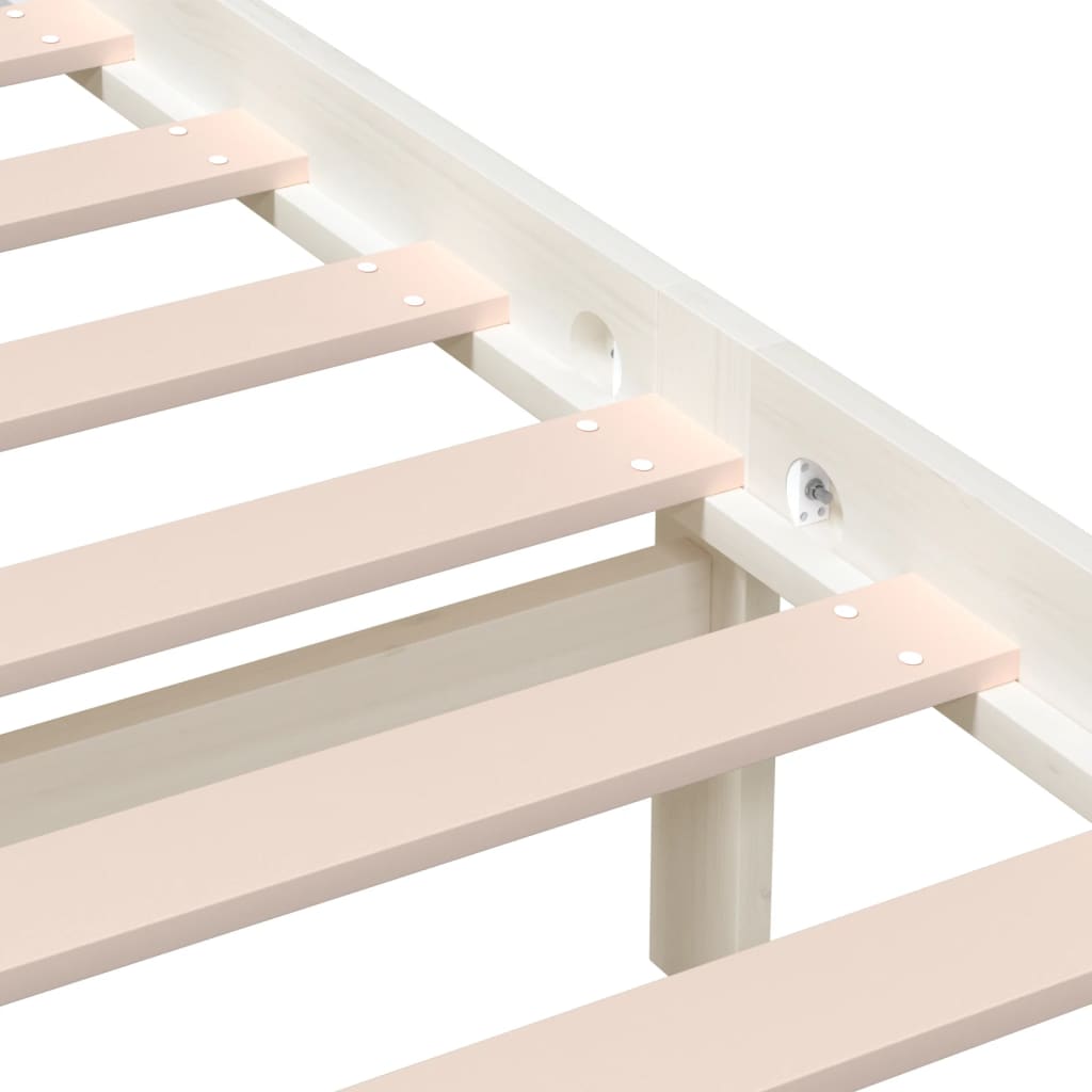 Sengeramme hvit 180x200 cm Super King heltre