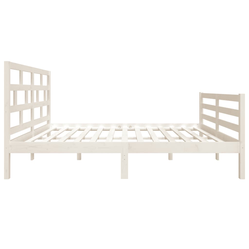 Sengeramme hvit 135x190 cm Double heltre