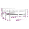 Sengeramme hvit 135x190 cm Double heltre