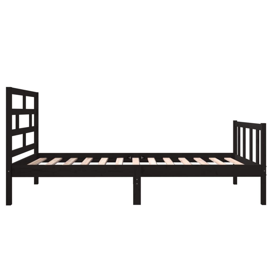 Sengeramme svart heltre furu 75x190 cm Small Single