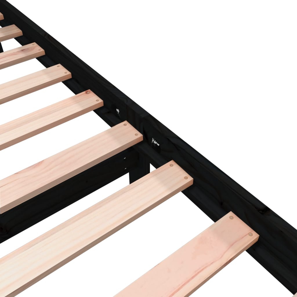 Sengeramme svart heltre furu 75x190 cm Small Single