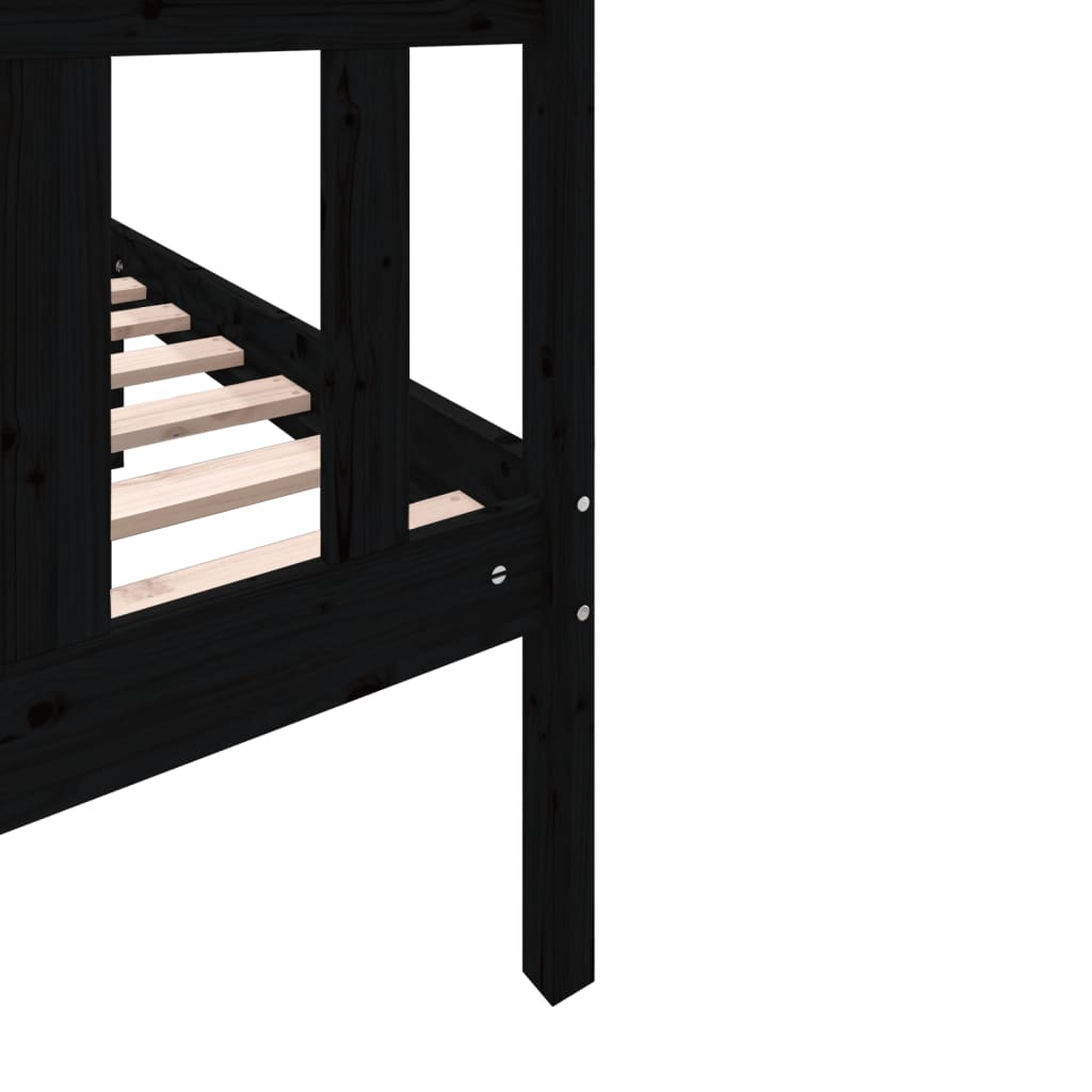 Sengeramme svart heltre furu 75x190 cm Small Single