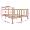 Sengeramme heltre furu 120x190 cm Small Double