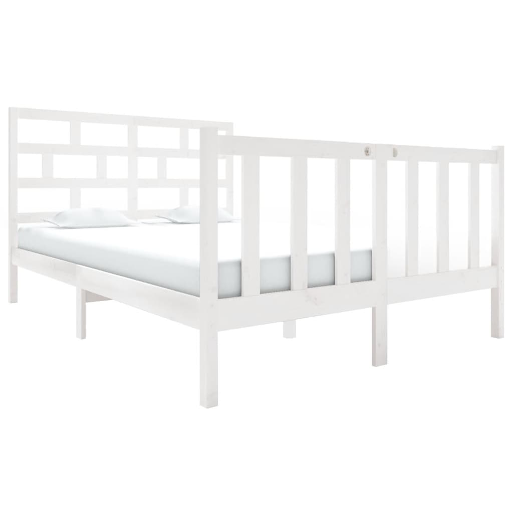 Sengeramme hvit heltre furu 120x190 cm Small Double