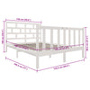 Sengeramme hvit heltre furu 120x190 cm Small Double