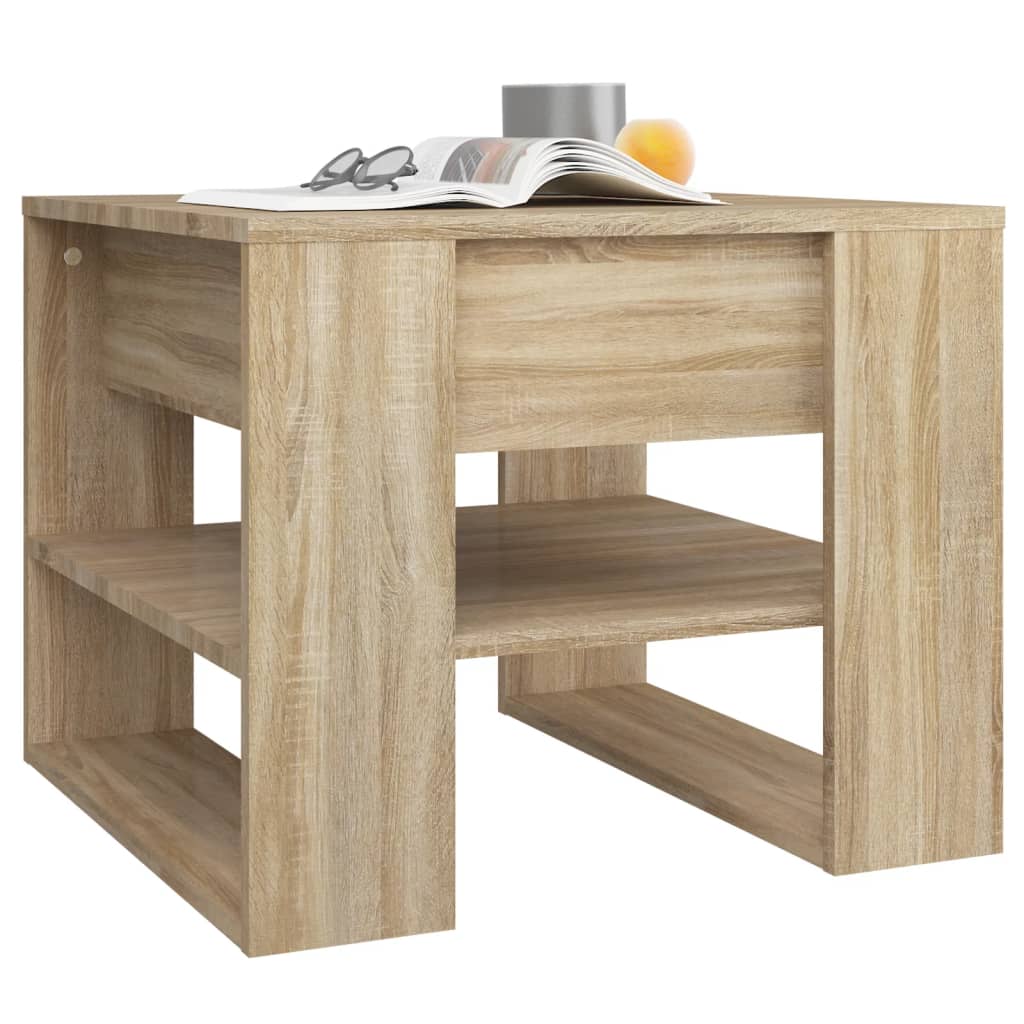 Salongbord sonoma eik 55,5x55x45 cm konstruert tre