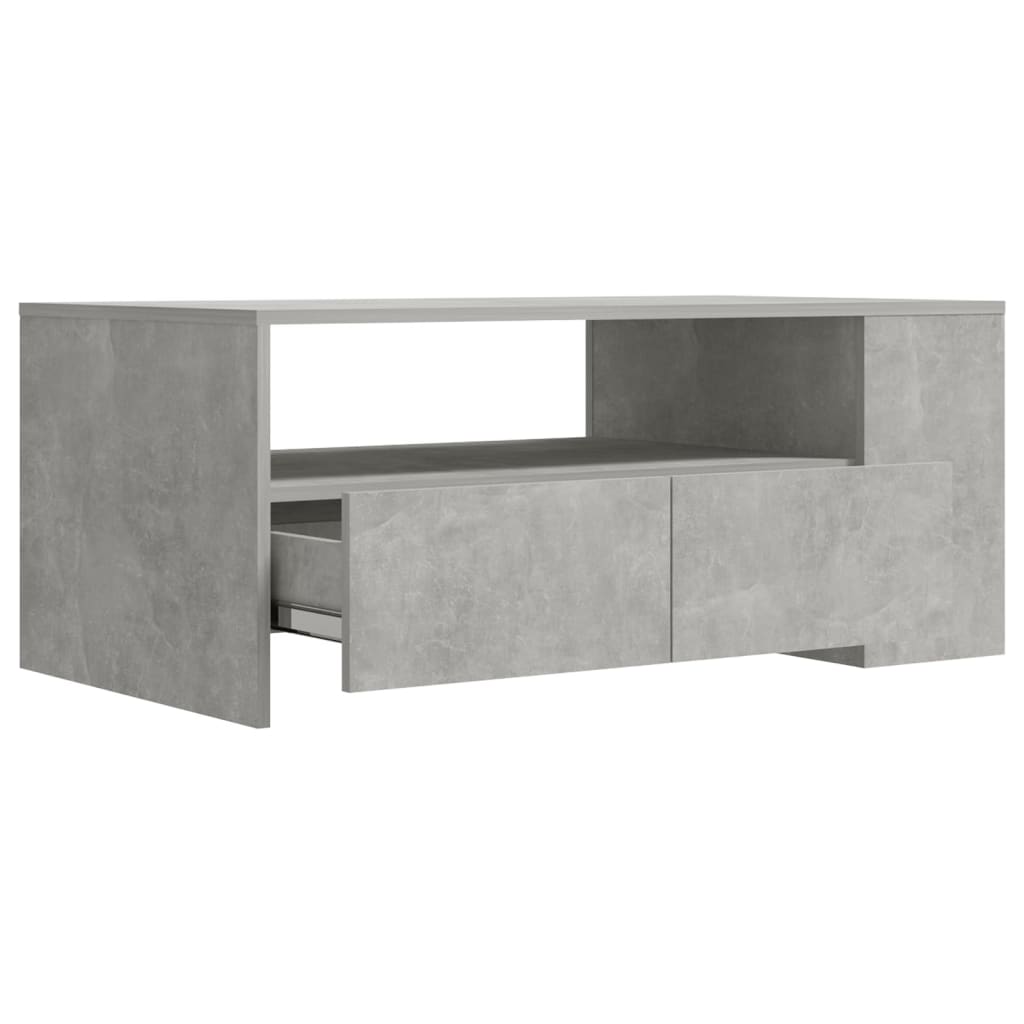 Salongbord betonggrå 102x55x42 cm konstruert tre