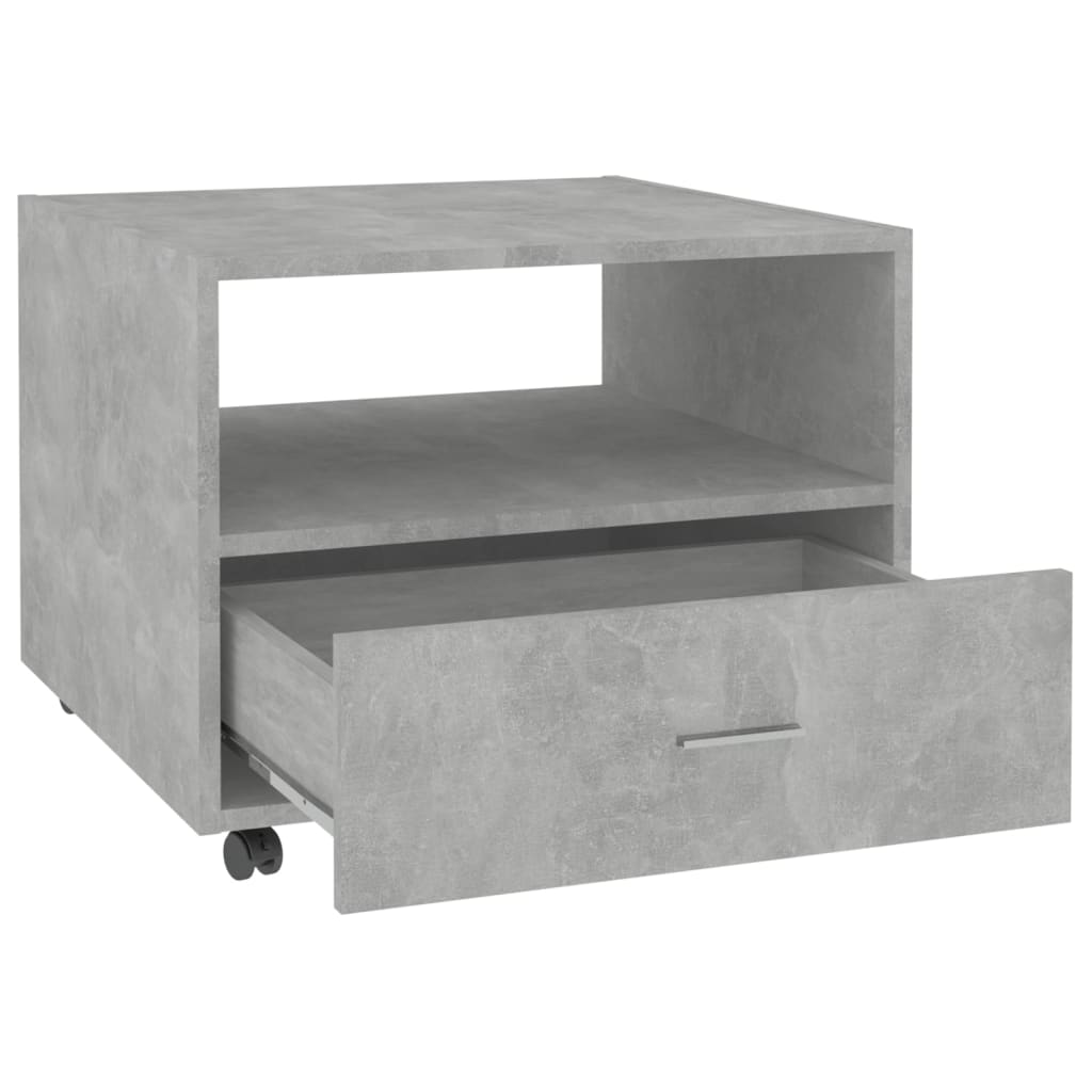 Salongbord betonggrå 55x55x40 cm konstruert tre