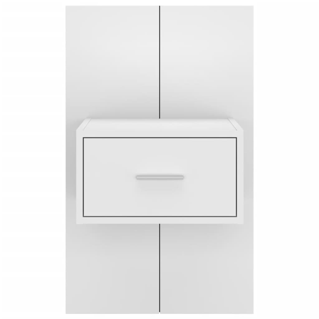 Vegghengte nattbord 2 stk hvit
