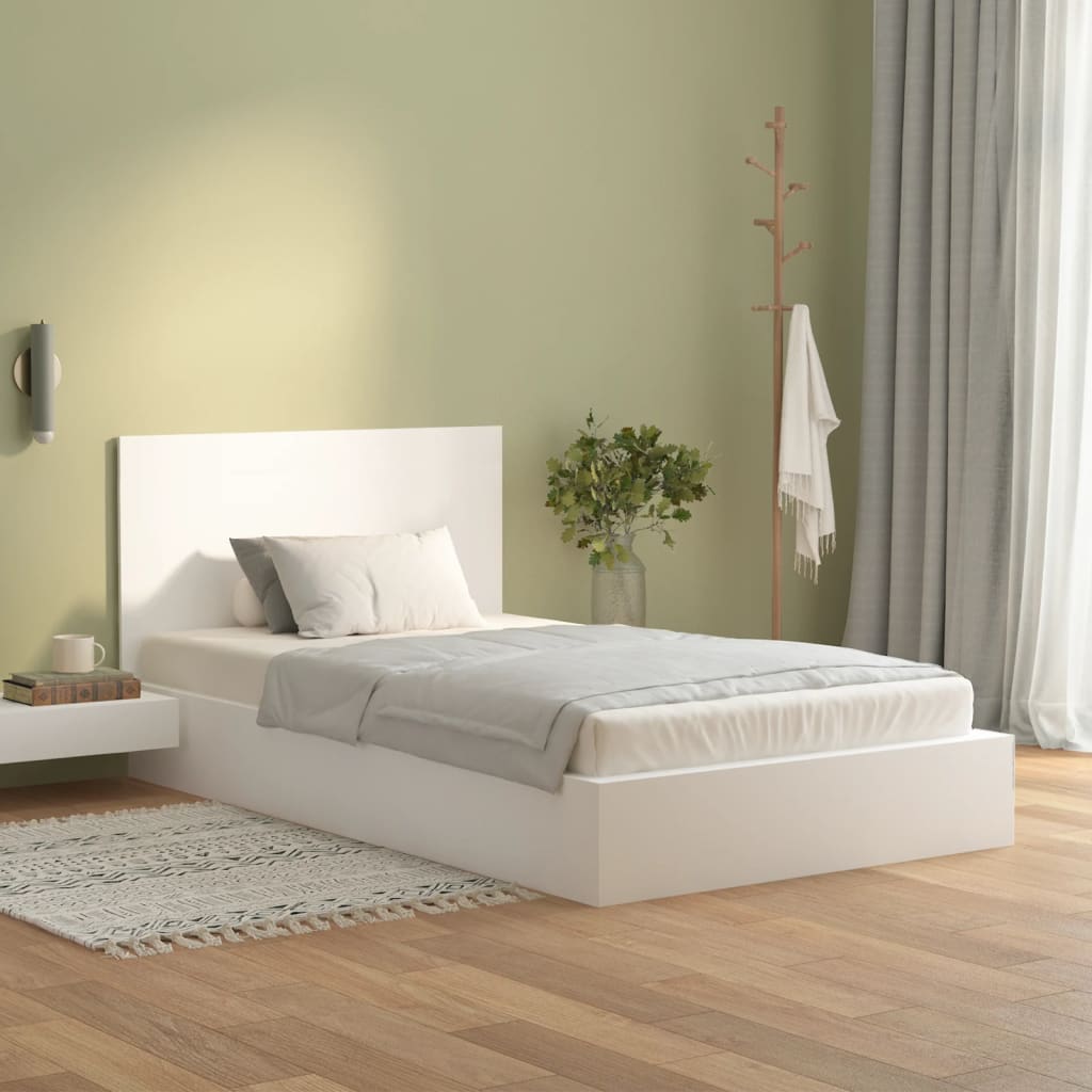 Sengegavl hvit 120x1,5x80 cm konstruert tre