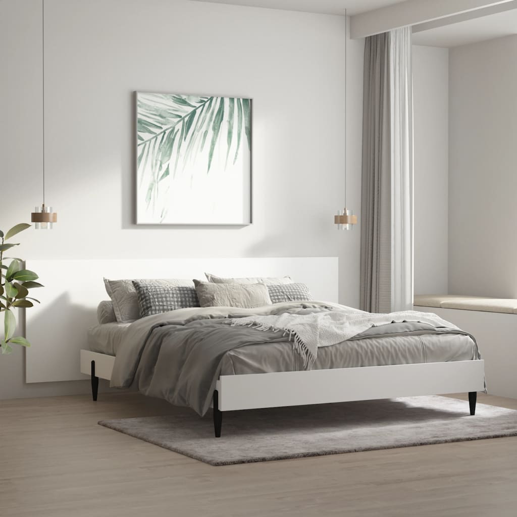 Veggmontert sengegavl hvit 240x1,5x80 cm konstruert tre