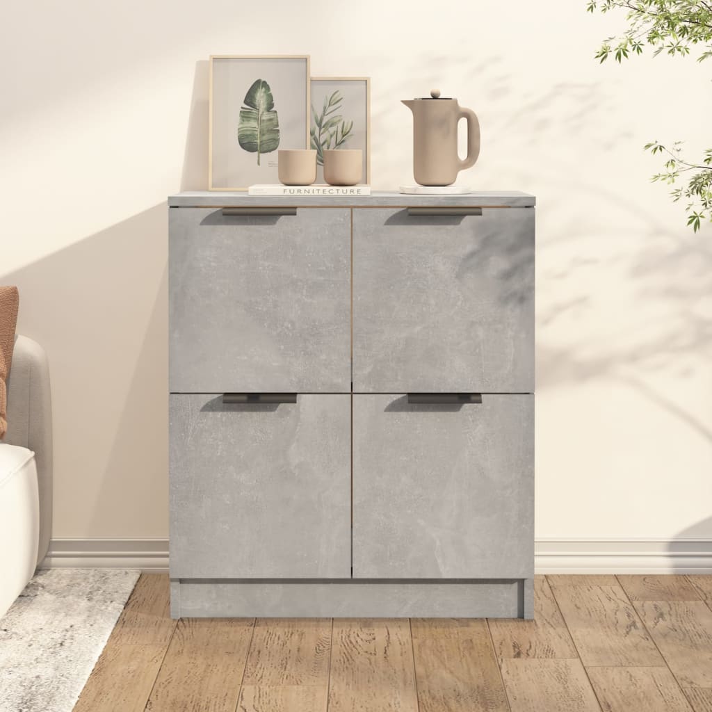 Skjenk betonggrå 60x30x70 cm konstruert tre