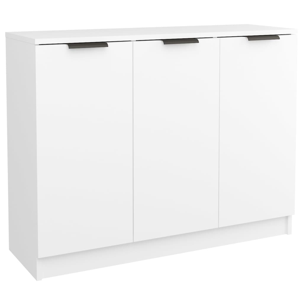 Skjenk hvit 90,5x30x70 cm konstruert tre
