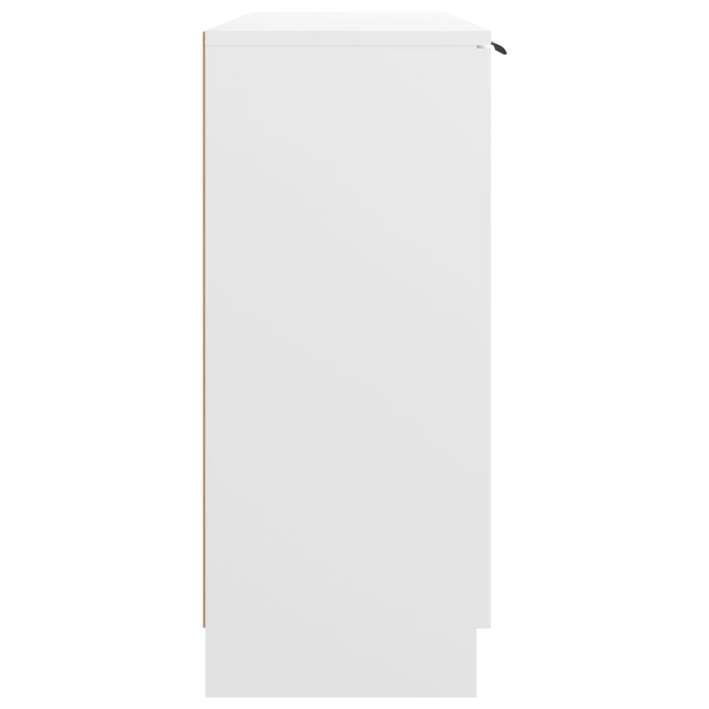 Skjenk hvit 90,5x30x70 cm konstruert tre