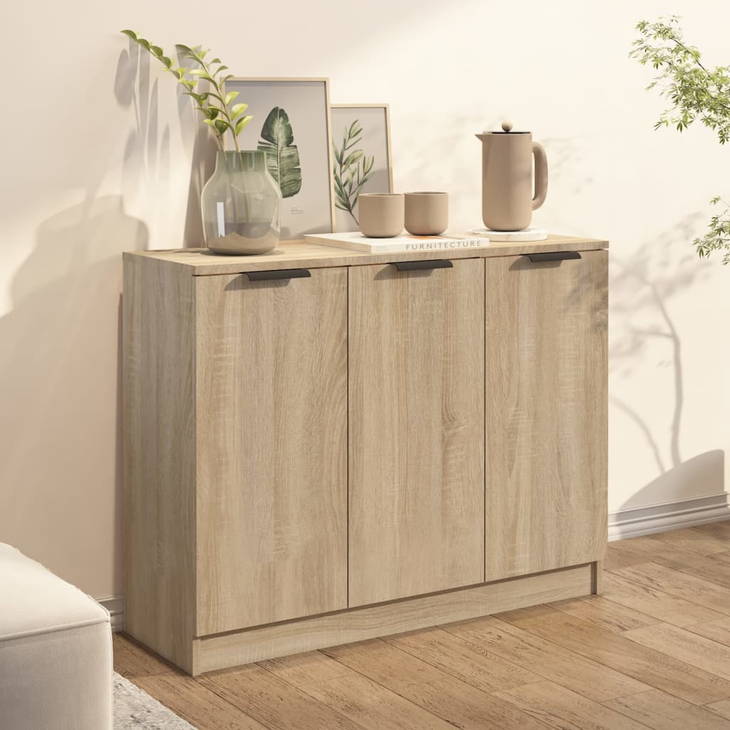 Skjenk sonoma eik 90,5x30x70 cm konstruert tre