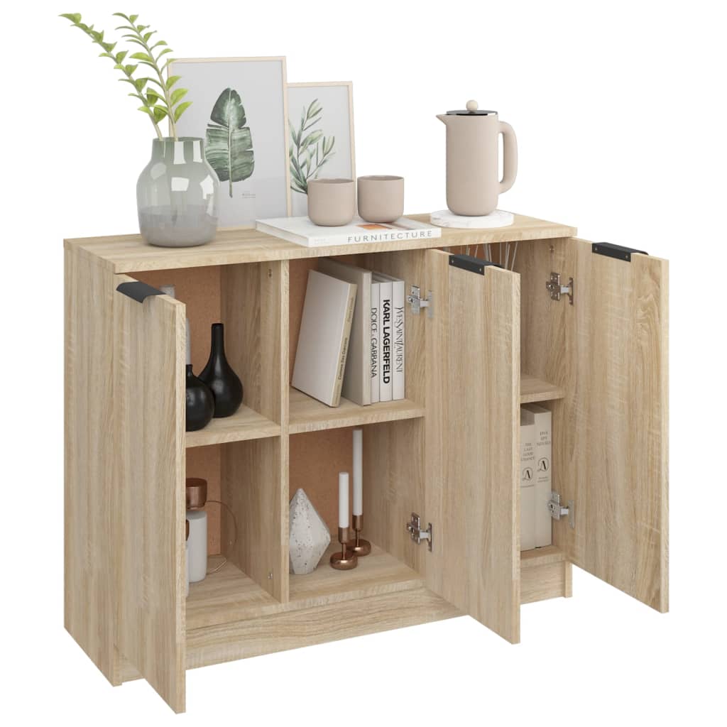 Skjenk sonoma eik 90,5x30x70 cm konstruert tre