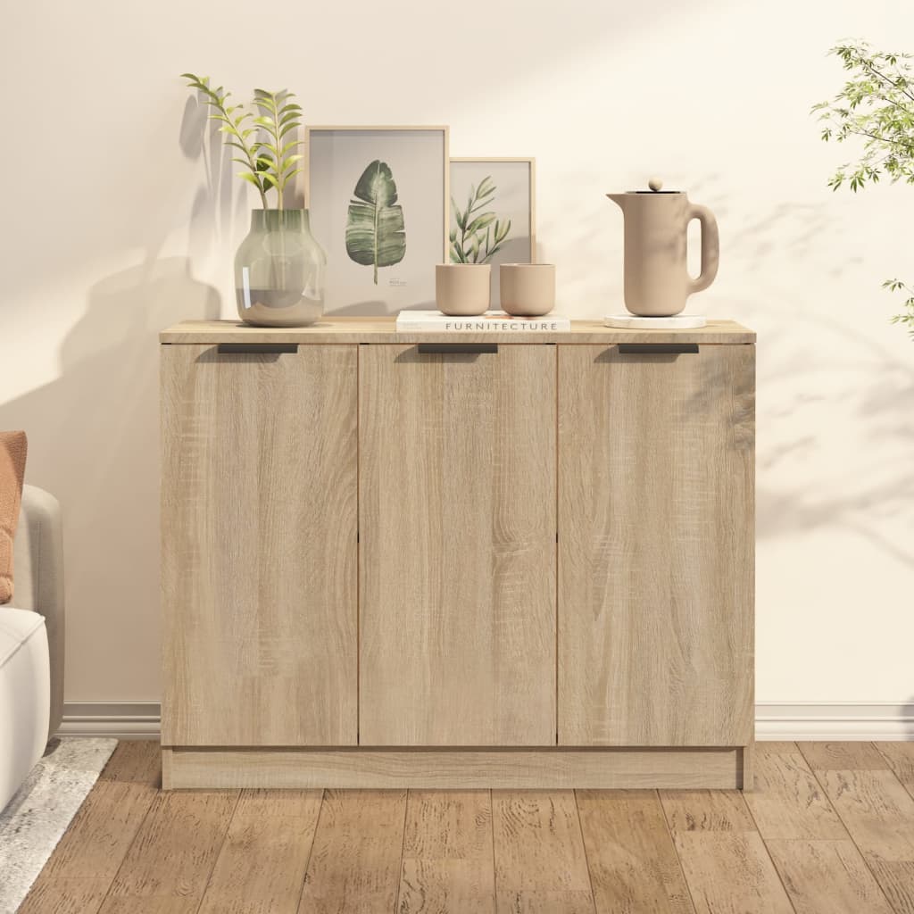 Skjenk sonoma eik 90,5x30x70 cm konstruert tre